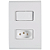 Conjunto 1 Interruptor Simples + 1 Tomada 2P+T 10A/250V  57170/264 Branco Tramontina - Imagem 1