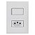 Conjunto 1 Interruptor Simples + 1 Tomada 2P+T 20A 170/044 Branco Liz Tramontina - Imagem 1