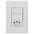 Conjunto 2 Interruptor Simples + 1 Tomada 2P+T 10A 57170/073 Branco Liz Tramontina - Imagem 1