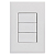 Conjunto 3 Interruptor Simples 10A/250V 57170/070 Branco Liz Tramontina - Imagem 1