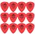 Kit Com 12 Unidades Palhetas Dunlop Tortex 0.50mm Vermelha - Imagem 4