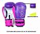 Conjunto luva de Boxe / Muay Thai First  Roxo/ Rosa tam 12oz - Imagem 4