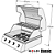 Churrasqueira a Gás Broiler Grill Classic Aço inox 4 Queimadores – Embutir - Imagem 11