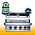 Churrasqueira a Gás Ultra Aço inox Infrared 4 Queimadores Led - Embutir - Imagem 1