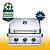 Churrasqueira a Gás Smart Aço inox 3 Queimadores – Embutir - Imagem 1