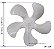Hélice Plástica para Micro Motor 1/25HP 5 Pás 24cm - Imagem 5