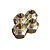 Kit 4 Porcas Regular Flange 5/16" em Latão - Imagem 1