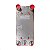 TROCADOR DE CALOR DE PLACAS DPD400 X 206/1P-SC-M 22 + U2 X 66,85 + 22U + 1/2’’ NPT INT/ 2X3’’VIC  X2403126647 SWEP - Imagem 2