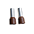 Terminal Tubular 25mm2 H25/30 Awg4 Marrom Pino De 30mm Pct 50 Unidades - Imagem 1