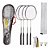 Kit Badminton Pro 4 Raquetes 2 Petecas C/ Rede E Suporte - Imagem 1