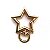 Mosquetão Estrela 55 mm Dourado - Imagem 1