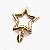 Mosquetão Estrela 55 mm Dourado - Imagem 2