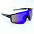 ÓCULOS DE SOL ESPORTIVO ICE - PRETO COM AZUL ESCURO ESPELHADO - Imagem 4