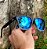 ÓCULOS DE SOL ESPORTIVO ZOOM POLARIZADO - PRETO DEGRADÊ C/ AZUL ESPELHADO - Imagem 5