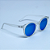 ÓCULOS DE SOL ESPORTIVO JHON POLARIZADO - TRANSPARENTE FOSCO C/ AZUL ESPELHADO - Imagem 1