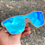 ÓCULOS DE SOL ESPORTIVO POLARIZADO BOSS - TRANSPARENTE FOSCO COM AZUL ESPELHADO - Imagem 4