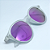 ÓCULOS DE SOL VIBES -TRANSPARENTE FOSCO C/ ROXO  (unissex) - Imagem 5