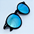 ÓCULOS DE SOL VIBES - PRETO C/ AZUL ESPELHADO  (unissex) - Imagem 3