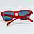 ÓCULOS DE SOL ESPORTIVO ZOOM POLARIZADO - VERMELHO C/ VERMELHO ESPELHADO - Imagem 3