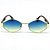 ÓCULOS DE SOL RETRÔ EVA - DOURADO COM AZUL CLEAR E HASTE ANIMAL PRINT - Imagem 2