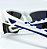 ÓCULOS ESPORTIVO LEWIS - BRANCO C/ AZUL ESPELHADO - Imagem 5