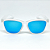 ÓCULOS DE SOL ESPORTIVO POLARIZADO ZOOM - TRANSPARENTE FOSCO COM AZUL ESPELHADO - Imagem 1