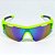 ÓCULOS DE SOL ESPORTIVO MAX - AZUL ESPELHADO COM VERDE LIMÃO - Imagem 1
