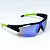 ÓCULOS DE SOL ESPORTIVO MAX - AZUL ESPELHADO COM PRETO E VERDE - Imagem 2