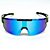 ÓCULOS DE SOL ESPORTIVO SNOW - AZUL ESPELHADO COM PRETO DESENHO - Imagem 1