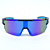 ÓCULOS DE SOL ESPORTIVO SNOW - PRETO PONTILHADO C/ AZUL ESPELHADO - Imagem 1