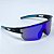 ÓCULOS DE SOL ESPORTIVO SNOW - PRETO PONTILHADO C/ AZUL ESPELHADO - Imagem 2