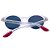 ÓCULOS DE SOL NAPOLI -  TRANSPARENTE FOSCO COM ROSE ESPELHADO C/ VERMELHO - Imagem 4
