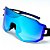 ÓCULOS DE SOL ESPORTIVO FLASH - PRETO COM AZUL BEBE ESPELHADO - Imagem 3