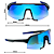 ÓCULOS DE SOL ESPORTIVO BOLT - PRETO COM AZUL ESPELHADO - Imagem 5
