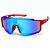 ÓCULOS DE SOL ESPORTIVO ICE - VERMELHO COM AZUL ESPELHADO - Imagem 3