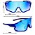 ÓCULOS DE SOL ESPORTIVO JUMP - AZUL COM AZUL ESPELHADO - Imagem 6