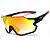 ÓCULOS DE SOL ESPORTIVO JUMP - PRETO COM VERMELHO ESPELHADO - Imagem 1