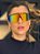 ÓCULOS DE SOL ESPORTIVO FLOW - PRETO COM LARANJA ESPELHADO - Imagem 2