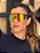 ÓCULOS DE SOL ESPORTIVO FLOW - PRETO COM LARANJA ESPELHADO - Imagem 1