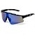ÓCULOS DE SOL ESPORTIVO FLOW - PRETO COM AZUL ESPELHADO - Imagem 5