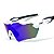 Óculos de Sol Esportivo Speed - Branco c/ Azul Escuro e Haste Preta - Imagem 5