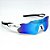 Óculos de Sol Esportivo Speed - Branco c/ Azul Bebê e Haste Preta - Imagem 4