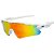 Óculos de Sol Esportivo Speed - Branco com Laranja Espelhado - Imagem 1
