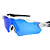 Óculos de Sol Esportivo Speed - Transparente Fosco c/ Azul - Imagem 1