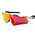 Óculos de Sol Esportivo Speed - Transparente Fosco c/ Vermelho - Imagem 1