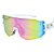 ÓCULOS DE SOL ESPORTIVO FLASH - BRANCO COM ROSA ESPELHADO - Imagem 3