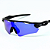 Óculos de Sol Esportivo Speed - Preto c/ Azul Escuro - Imagem 1