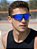 Óculos de Sol Esportivo Speed - Preto c/ Azul Escuro - Imagem 1