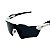 Óculos de Sol Esportivo Speed - Branco com Preto e Haste Preta - Imagem 1
