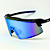 Óculos de Sol Esportivo Blitz - Preto c/ Azul - Imagem 2